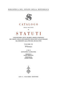 9788822267719 - Catalogo della raccolta di statuti, consuetudini, leggi, decreti, ordini e privilegi dei comuni, delle associazioni e de