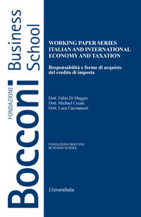 9788832937510 - Working paper series. Italian and international economy and taxation. Responsabilità e forme di acquisto del credito di