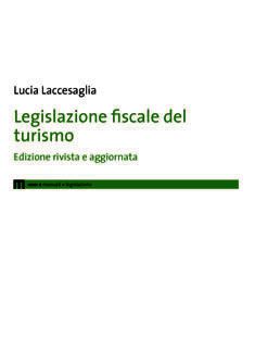 9788860563699 - Legislazione fi scale del turismo