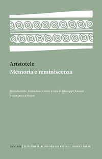 9788877231819 - Memoria e reminiscenza. Testo greco a fronte