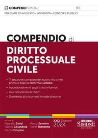 9788891438324 - Compendio di diritto processuale civile