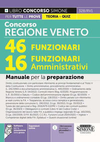 9788891440259 - Concorso regione Veneto 46 funzionari. 16 funzionari amministrativi. Manuale per la preparazione. Con espansione online.