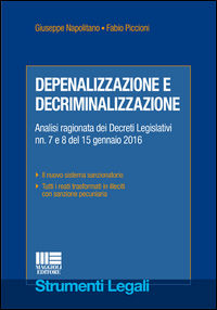 9788891616104 - Depenalizzazione e decriminalizzazione