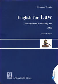 9788892105560 - English for law. For classroom or self-study use 2016