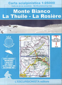 9791280163608 - Carta scialpinistica 1:25.000. Monte Bianco-La Thuile-La Rosière. Ediz. italiana, inglese, francese e tedesca